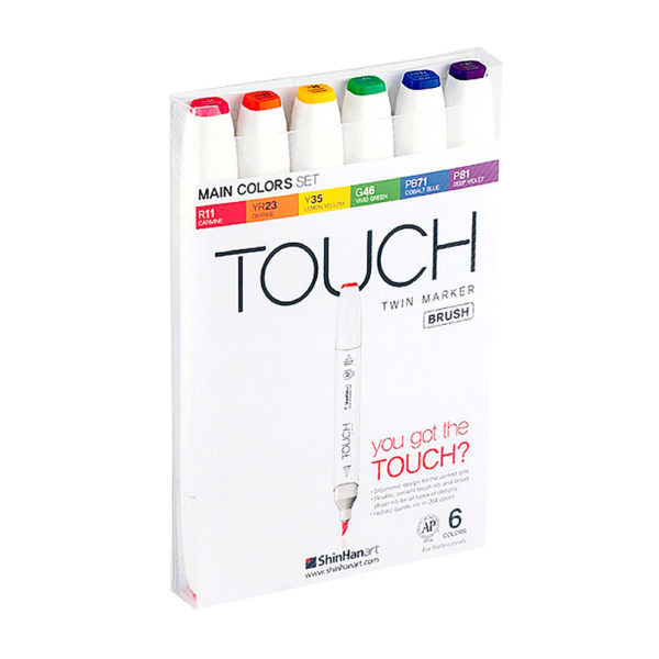 Set Touch Twin Brush 6 Set Colores Básicos