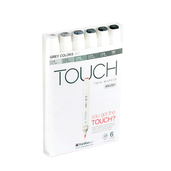 Set Touch Twin Brush 6 Set Gris
