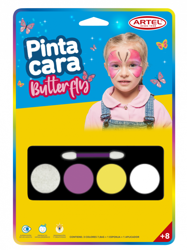Pinta Caras Butterfly 6 colores